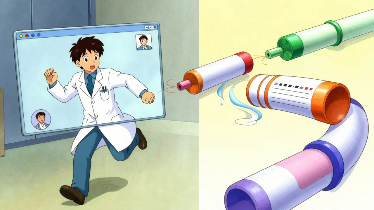 Doctor providing a virtual consultation and a digital prescription